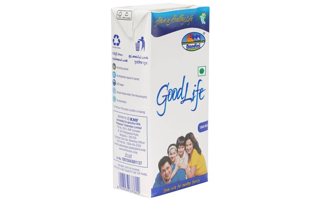 Nandini Good Life Toned Milk    Tetra Pack  1 litre